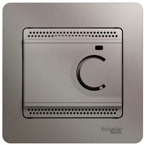 Терморегулятор механический с датчиком с рамкой Systeme Electric Glossa 0С+50С платина фото Терморегулятор механический с датчиком с рамкой Systeme Electric Glossa 0С+50С платина картинка